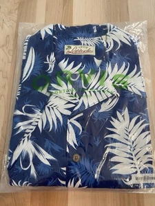 Camisa De Colección Orvis Latitudes Manga Corta Hoja Azul Abotonada XL Nueva en Plástico!! - Imagen 1 de 5