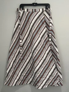 Vintage Arola Finland Long Wrap Skirt Folk Embroidered Cotton XXS XS 36 38 10 12 - Picture 1 of 10