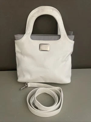 Cartera ESPRIT blanca gris con correa para el hombro años 90/Y2K Foto 1 de 4