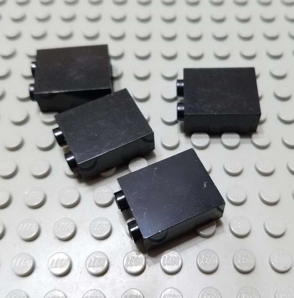 LEGO Lot of 4 Black 1x2x2 Brick Pieces - Image 1 of 1