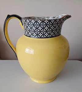 1930s Bishop and Stonier ceramic yellow coloured large water jug - Picture 1 of 11