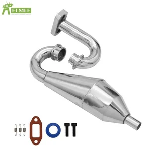 RC 1/5 23-36cc Aluminum Tuned Exhaust Pipe Fits HPI Rovan Baja 5B 5T 5SC Buggy - Picture 1 of 7