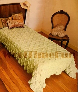 Häkelanleitung Vintage Tagesdecke/Afghanisch/Decke. Bommelstich 124 x 215 cm - Bild 1 von 1