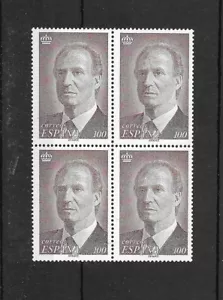 ESPAÑA 1996 - JUAN CARLOS I** 100 ptas, Bl/4. Error impresión, Muesca en solapa. - Imagen 1 de 2