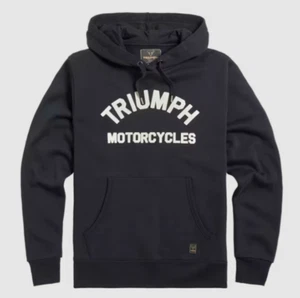 Triumph Motorcycle Carrick Pull-Over Hoodie Black MSWS2340 - Picture 1 of 3