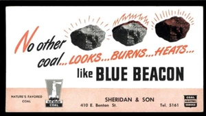 Ink Blotter, No Other coal...LOOKS...BURNS...HEATS...Like BLUE BEACON, S6D-3065 - Picture 1 of 2