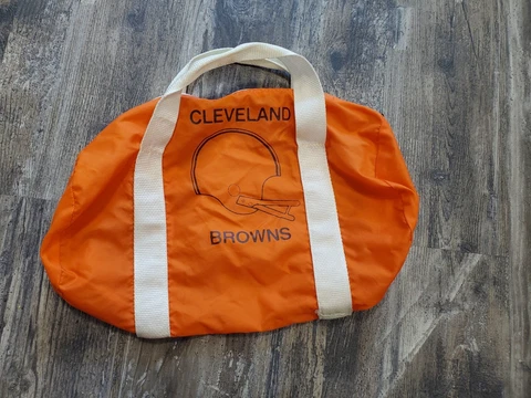 VINTAGE 1980's Cleveland Browns Nylon Gym Duffel Bag Cover
