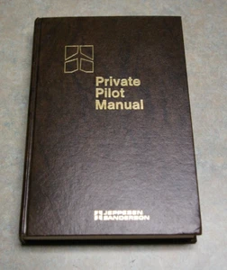 VINTAGE 1981 JEPPESEN SANDERSON PRIVATE PILOT MANUAL LEATHER HARDCOVER BOOK - Picture 1 of 17