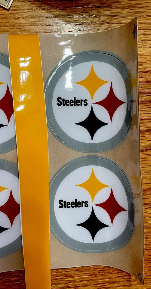 Calcomanía lateral y raya central para casco de fútbol americano tamaño completo Steelers Foto 1 de 1