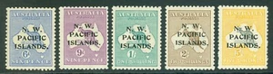 SG 88-92 New Guinea 1915-16. 6d,9d,1/-,2/- & 5/-. Very lightly mounted mint... - Picture 1 of 1