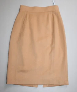 Gonna a matita vintage cammello lana cashmere taglia EU 36 UK 8 lana cashmere - Foto 1 di 7