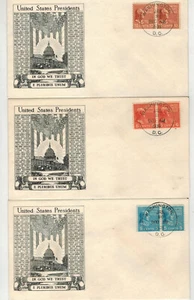 1938 PRESIDENTIAL SERIES MATCHED SET OF 9 COIL PAIRS 839-847 & BULLSEYE CANCELS! - Picture 1 of 3