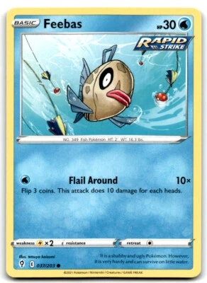 2021 Sword & Shield - Evolving Skies Feebas Basic/Common #37 - Image 1 of 2