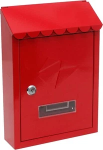 Cassetta Postale Rossa Iron 300x210x70mm con Serratura per Esterni - Afbeelding 1 van 2