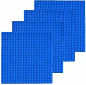 4 Pc Blue 10"x10" building Baseplate Classic Bricks Base Plates All Major Brands - Picture 1 of 3