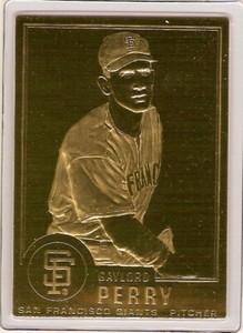 GAYLORD PERRY 22kt Gold Danbury Mint Card - HOF