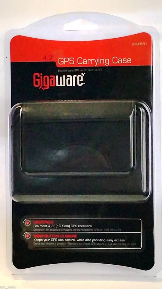 Gigaware -  4.3" GPS Carrying Case - Black - Wrist Strap - Magnetic Closure - Image 1 of 1