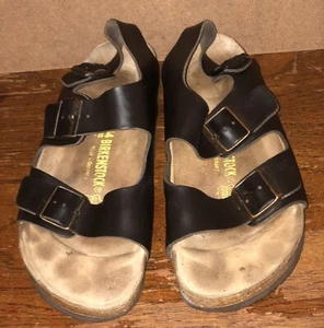 Birkenstock Brown Leather Sandals With Back Strap Men’s Size EU 44 / US 11 - Picture 1 of 11
