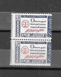 USA - 1960 Credo - Washington 4 cent Misperf Pair MNG - Picture 1 of 2