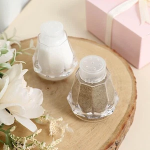 24 contenedores transparentes de 2 pulgadas de alto para sal y pimienta condimentos venta de boda fiesta - Imagen 1 de 9