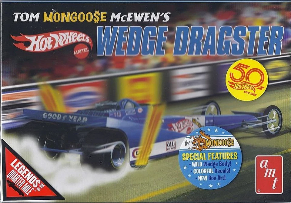 Tom Mongoose Mcewen Wedge Dragster Kit Modellismo Plastica Auto 1:25 AMT - Immagine 1 di 1