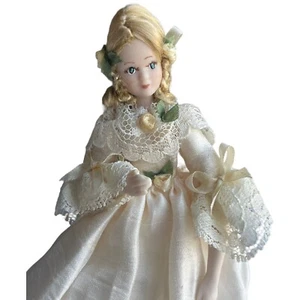 Dollhouse Miniature 1:12 Elizabeth Staryk Woman Female Doll Blonde Light Gown 6" - Picture 1 of 5