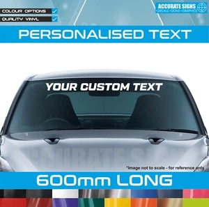 x2 Large Custom Text Sticker 60cm Decal Personalised Car Van Window Sticker - Picture 1 of 4
