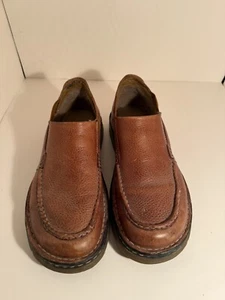 Dr Martens Orson Men's Sz 9 Shoes Brown Leather Moc Toe Stretch Comfort Loafers - Picture 1 of 6