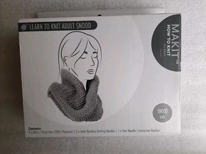 NIB Ellison Makit How to Knit for Adults Snood, Gray Ash - Picture 1 of 4