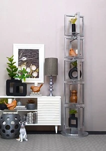 ⭐ESTANTE plateado expositor ETAGERE salón MUÑECA MUEBLES escala 1/6 para BARBIE - Imagen 1 de 8