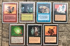 7 MTG Magic The Gathering 4th Edition Mixed Lot Forest, Disintegrate Cards NM/LP