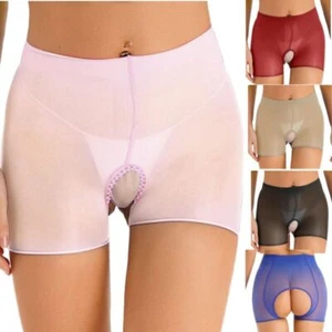 Womens Sheer Mesh Panties Crotchless Underwear Cutout Lingerie See Through Brief - Picture 1 of 116