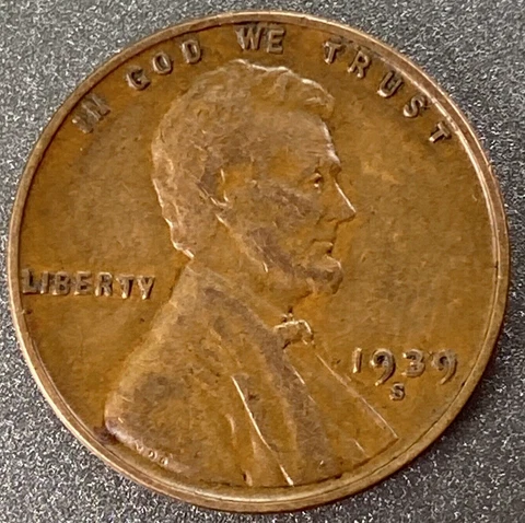 VF - XF 1939-S LINCOLN WHEAT CENT San Francisco Mint Penny Buy More & Save More! Cover