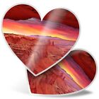 2 x Heart Stickers 15 cm - Mesa Arch Sunrise Canyon Utah USA #45715