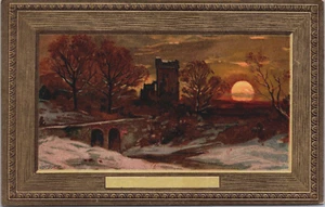 Hermoso paisaje con castillo arte postal vintage B222 - Imagen 1 de 2