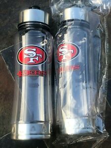 Clip-on Water Bottle - San Francisco 49ers - Stainless CapBase w Pop-Up Top
