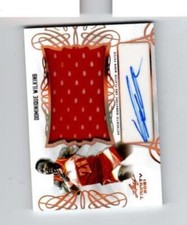 2022-23 Leaf Trinity Autograph Jersey #PA-DW1 Dominique Wilkins AUTO Hawks