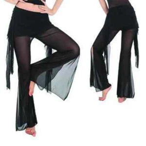 Pantaloni da danza del ventre sexy rossi per donna abbigliamento da ballo - Foto 1 di 17