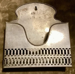 TOILET PAPER HOLDER Antique Nickel Brass RETICULATED Wall Mount MULTIPURPOSE - Picture 1 of 7