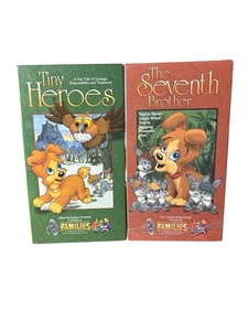 2x Feature Films for Families VHS The Seventh Brother & Tiny Heroes - Picture 1 of 4