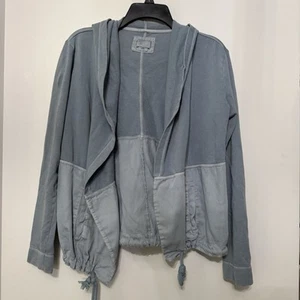 Chaqueta con capucha Anthropologie Postmark Anorak para mujer talla XS azul frente abierto - Imagen 1 de 8
