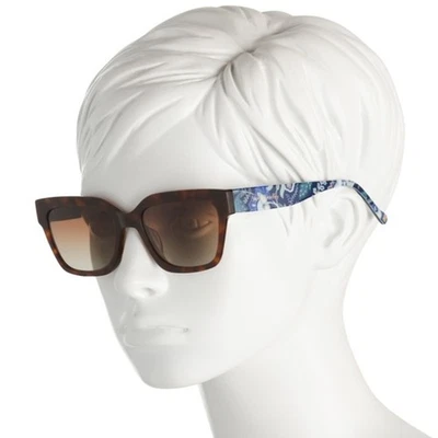 Gafas de sol Vera Bradley Roxana marco cuadrado Java azul marino camuflaje acento de caparazón de tortuga Foto 1 de 4