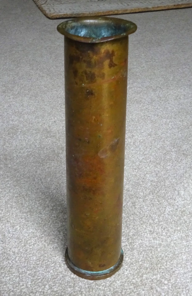 Vintage WWII Military 1942 40mm MKIV Used Brass Shell Case 'trench art'? Vase - Image 1 of 4
