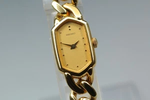 [Near MINT++] SEIKO Tisse 2E20-5360 14mm Gold Dial Quartz Bracelet Damenuhr - Bild 1 von 11