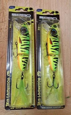 2 × SPRO IRIS UNDERDOG JTD FIRETIGER 10 CM 26 G NEU OVP Hecht Wobbler Kunstköder - Bild 1 von 3