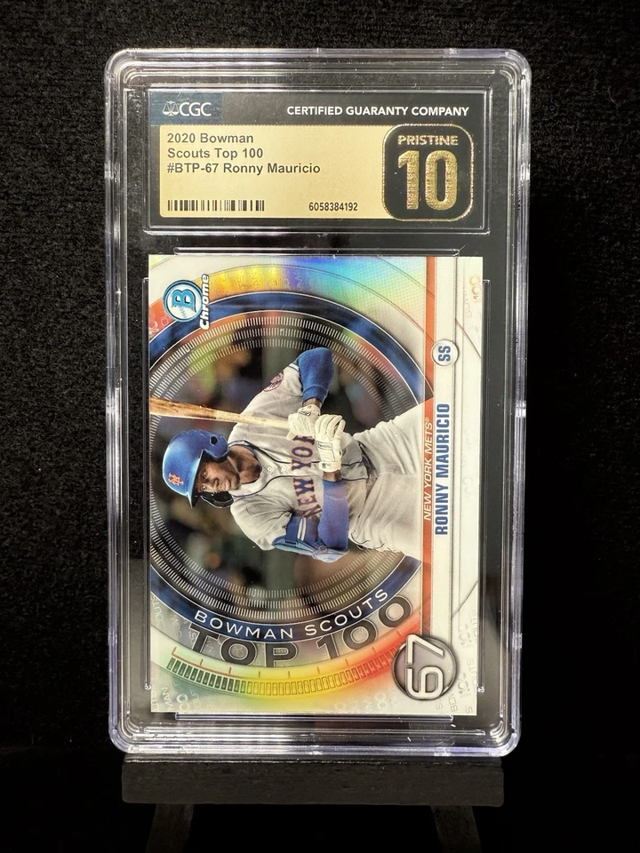 2020 Bowman - Bowman Scouts Top 100 Chrome Ronny Mauricio #BTP-67 (RC) - Image 1 of 3