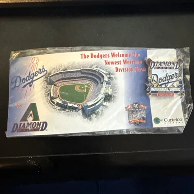 Los Angeles Dodgers Arizona Diamondbacks Inaugural Series MLB Baseball Lapel Pin - Image 1 of 2