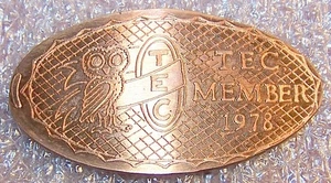 LPE-180: Centavo alargado de colección: miembro TEC 1978 - MONEDA ALARGADA MEMBRESÍA TEC - Imagen 1 de 2