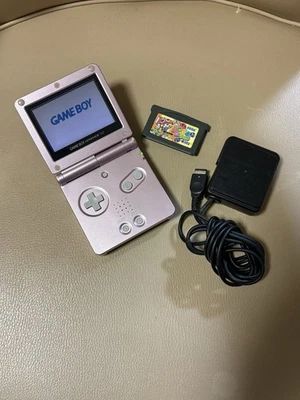 Nintendo Game Boy Advance SP Pearl Pink AGS-001 Console w/ Charger & Puyo Puyo - Image 1 of 4