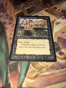 MTG Arabian Nights Black 1/1 First Strike Devil Creature Card Vintage Rare - Picture 1 of 8